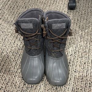 Sperry Charcoal Gray Waterproof Duck Boots